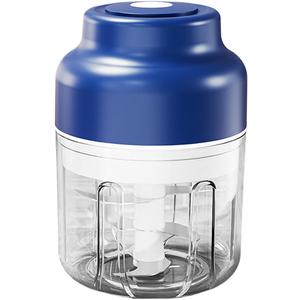 Electric Mini Food Chopper, 250ML Portable Garlic Chopper with USB Charging Function, Mini Food Slicer for Onion Vegetables Chili Ginger Meat Nuts Fruits Salad