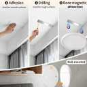 Rechargeable Motion Sensor Ceiling Light with Remote, Battery Operated Shower Light, Cordless LED Light, 3 Color Dimmable, No Wiring Magnetic Mount for Closet, Stairs, Hallway, 2 Pack