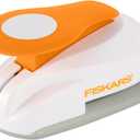 Fiskars X-Large Lever Punch Circle, Creates Clean 2" Punched-Out Designs for Scrapbooking & Card Making, Perfect for Paper Craft Windows & Embellishments, Manual Lever Operation, 2", Gray