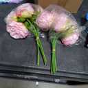10PCS Deep Pink Realistic Silk Peonies Bouquet, Waterproof & UV Resistant Faux Peony Flowers, All-Weather Artificial Stems for Outdoor, Grave, Wedding Centerpiece & Home Decor
