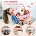 Supet Raised Inflatable Dog Cone Collar to Stop Licking, Soft Dog Cone Alternative After Surgery, Doggie Neck Donut Collar for Small Medium Large Dogs