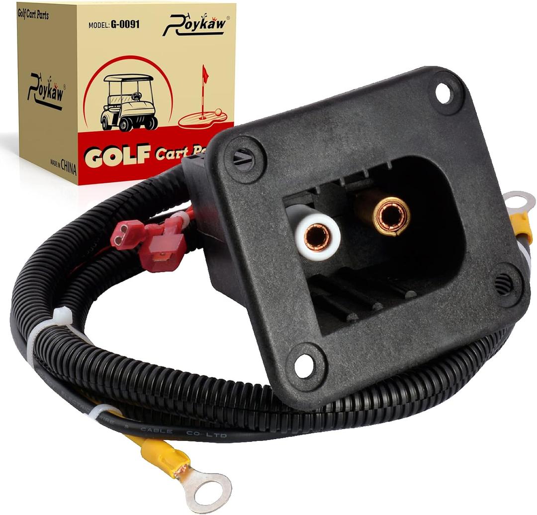Roykaw Golf Cart Powerwise Charger Receptacle with Harness & Reed Switch Compatible with EZGO TXT/Medalist/Workhorse 36V Golf Cart Models Replaces OEM # 73051G29, 73063-G01