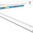 Leetdud LED Under Cabinet Lighting Hardwired or Plug in, 32 Inch 16W, Dimmable 5 Color 2700K/3000K/3500K/4000K/5000K, Linkable Eyes Care Design Counter Lights for Kitchen, Sink, ETL Listed, White