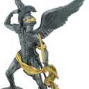 13.38 Inch Archangel Uriel Decorative Figurine, Pewter and Gold Color