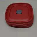 3/5/7 Cup Replacement Lids for Rubbermaid Food Storage Containers Steam Vent (4-Pack, Red)