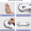 2 Pack Grab Bars for Bathtubs & Showers - Strong Suction Shower Handle, Safety Grab Bars for Seniors & Handicap, Elderly Accessories