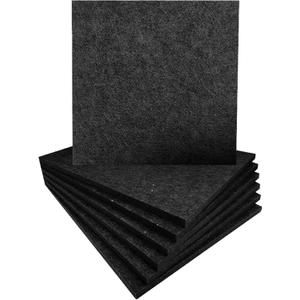 Arrowzoom 12 Pcs Drop Ceiling Tile Self-Adhesive Ceiling Sound Deadening Polyester Fabric Panel Interior Wall Dcor- Black 12 12 in KK1424