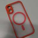 TOCOL Magnetic for 16 Red Case, Upgraded Full Camera Protection, Compatible with Magsafe, Drop Protection, Translucent Matte Back Bumper Phone Cover 6.1-Inch (Red)