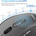XBG B15pro Wireless Bluetooth Mouse, Bluetooth 5.0/4.0 & 2.4G Tri-Mode, Type-C Rechargeable with LED Screen Display, Ergonomic Silent Click for Laptop/PC/Tablet, Multi-Device & Office Use