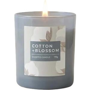 Kapok & Freesia Scented Candle 4.76 oz (135g) Natural Soy Wax, 30-Hour Clean Burn, Elegant Glass Jar, Home Fragrance & Thoughtful Gift for Home (Woody Floral)
