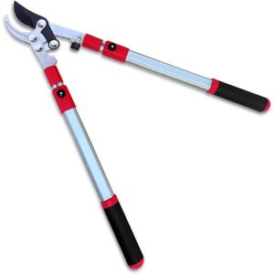 TABOR TOOLS GG21A Extendable Bypass Lopper with Compound Action, 27-40 Inch Telescopic Tree Trimmer, Long Handled Branch Cutter with 1 1/2 Inch Cut Capacity, Makes Clean Neat Cuts.