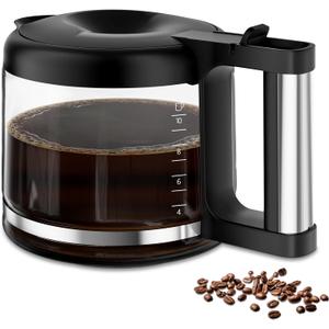 10-Cup Coffee Pot Replacement for De'Longhi COM532M 3066 3067 3093 3094 3111 3112 KF140 KF863 & BCO Series, Glass Carafe Compatible with De'Longhi Coffee Maker Espresso Machine