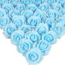 Rose Flower Heads,200Pcs Artificial Rose Flower Heads for Crafts 1.97in Light Blue Roses Artificial Flowers for DIY Wedding Centerpieces Arrangements Home Decorations(Light Blue)