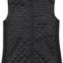 Bienzoe Women Quilted Casual Vest: Lightweight Packable Sleeveless Jacket (XXL)