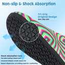 Metog Men Women Water Shoes Quick-Dry Aqua Socks Barefoot Slip-on for Beach Swim Sport Surf Yoga Exercise (8-8.5 Women/7-7.5 Men, Spiral Green)