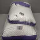 HOMELAB Adjustable Shredded Memory Foam Pillows Queen Size, Cooling Bed Pillows for Sleeping with Removable Cover, Medium Pillows for Side Stomach & Back Sleepers, 2 Packs 20"x28" (White)