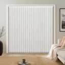 LazBlinds Room Darkening Vertical Blinds Replacement Slats  Polyester Fabric for Sliding Glass Door, Patio & Windows, 82.5"x3.5", 25 Pack, Grey-White