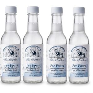 Fee Brothers Fee Foam (4 Pack) A Non-Egg Alternative for Shaken Drinks - Kaizen8, White