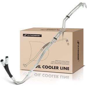 A-Premium Automatic Transmission Oil Cooler Line Hose Assembly | Compatible with Ford F-250 Super Duty 2017-2022 6.2L, F-350 Super Duty 2017-2019 6.2L, 6-speed Transmission