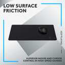 Logitech G440 Hard Gaming Mouse Pad, Optimized for Gaming Sensors, Moderate Surface Friction, Non-Slip Mouse Mat - Black