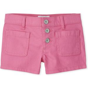 The Children's Place Girls Twill Fashion Shorts (12, In the Pink)