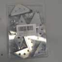 12-Pack Premium Stainless Steel Corner Brackets for Wood Frame, Universal Metal Hardware Corner Braces with Screws, Wooden Furniture Corner Connectors Such as Drawers, Cabinets, Tables and Chairs