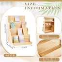 Barydat Wooden Card Display Stand Stationary Organizer Sticker Stand for Vendor Crafts Greeting Card Organizer Rack Retail Display Holder(14.57 x 14.96 x 20.47 Inch (4 Tier),Wood)