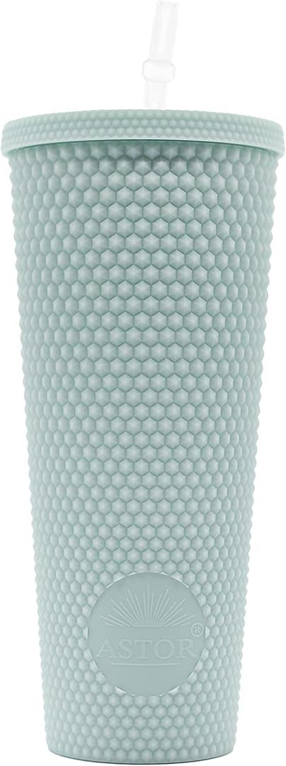 Matte Studded Cup | Studded Tumbler with Lid and Straw | Venti 24 oz Cold Cups