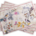 Maison d' Hermine Placemats Set of 4 100% Cotton Washable Cloth Place Mats, Reusable Table Mats for Thanksgiving Christmas Decorations Kitchen Dining Party Wedding (Equinoxe - Beige, 13" x 19")