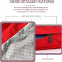 14 Pack Outdoor Cushion Covers, Waterproof Garden Furniture with Zipper Cushion Cover, Outdoor Cushion Cover for Courtyard Furniture (Red, 24.8Lx24.8Wx3.14H)
