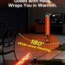 Patio Heater for Outdoor Use, Infrared Electric Outdoor Heater, 1500W Instant Heating, 60-Degree Oscillation, 9 Heat Levels, 9H Timer, Remote, Backyard, Large Room, Indoor, 32.2", Black