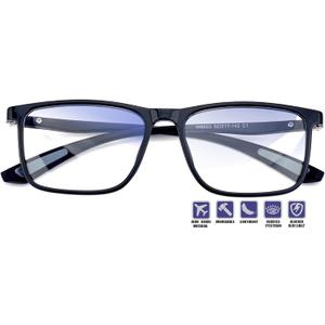 Distance Nearsighted Glasses For Men,Near Sighted Vision Driving Women Eyeglasses, See Farsighted Myopia TR90 Frame (Black + Grey)