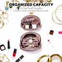 Small Travel Jewelry Case Set 2-in-1 Detachable Velvet Pouches, Portable Jewelry Organizer Bag for Rings Earrings Bracelets, Gift Box for Women (Blush Pink)