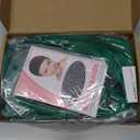 PLULON Green Wavy Bob Wigs with Bangs Heart Sunglasses Hair Cap for Women, Colored Synthetic Hair Short Bob Loose Curly Shoulder Length Wigs for Costume Bachelorette Party Music Festival