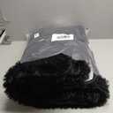 FinRec Soft Black Area Rugs for Bedroom Living Room, 4x6 Feet Modern Indoor Fluffy Shaggy Rug, Non-Slip Fuzzy Furry Rug for Nursery Kids Room Dorm Room Home Decor, High Pile Plush Floor Carpet