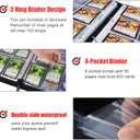 400 Pockets Zoro Card Binder for One Piece Zoro Cards,Portable Waterproof Card Storage Book with Removable Sleeves, Children Gifts for Anime, Sword and TCG Card, Luffy-Style 6, WEST010