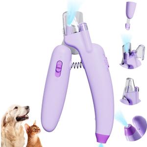Dog & Cat Nail Clippers,Dog Nail Trimmers Powerful Safety Guard and Nail File to Avoid Over Cutting,Suitable for Large to Medium Dogs Cats,Professional Grooming Tool for Pets,darkviolet