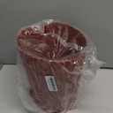 JiatuA Small Can Plastic Wastebasket Round Garbage Container Bin for Bathroom, Kitchen, Bedroom, Home Office, College Dorm, Dark Red (1.8 Gallons)