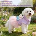 Dog Easter Bunny Ears Dress, Cute Bowknot Cat Tutu, Mesh Skirt for Princess Pet, Cosplay Clothing for Puppy, Kitten Cats, Small and Medium Dogs (X-Large)