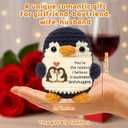 Love Romantic Gifts for Him Her Boyfriend Girlfriend, Crochet Penguin Anniversary Birthday Present for Women Men, Christmas Valentines Gift for Couples Wife Husband (Blue Love Penguin)