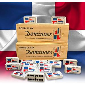 Dominican Flag Dominoes Double Six 2pcs Value Pack - Classic Dominos Set for Cultural Pride Dominican Republic