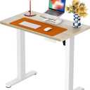 ErGear Height Adjustable Electric Standing Desk, 32 x 19 Inches Sit Stand up Desk, Memory Computer Home Office Desk, Natural