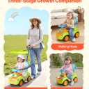 VEVOR Ride On Push Car, Push Car for Toddler 19 to 36 Months, Around Buggy with Guardrails, Handle & Under-seat Storage, 55 lbs Load Capacity, Foot-to-Floor Walker for Boys Girls, Green, 32.7 inches x 16.5 inches x 34.6 inches