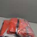 Christmas Ornament Storage Box with 8 Stackable Trays, Holds 128 Ornaments, Foldable Vertical Organizer with 2 Pockets, 600D Oxford Fabric, for Closet Attic Basement Storage (Red + Black)