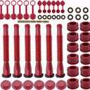 Gas Can Spout Replacement Kit, Old Style Gas Can Nozzle for Easy Installation, Flexible Pouring Nozzle Compatible with Most 1/2/5/10 Gallon Oil Cans (6 Kit-Red)