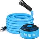 Kohree 25FT RV Water Hose with Storage Bag, 5/8'' Premium Drinking Water Hose Leak Free, No Kink and Flexible Garden Hose for RV, Camper, Truck, Car - Blue