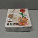 MIEBELY 3D Wooden Puzzles for Adults, Light Up 3D Puzzle Flower Rose Building Puzzle with Music Box, 216 pcs Craft Birthday Gift for Adult and Teen