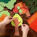 Menkxi 30 Sets Valentine's Day Crafts Thumbprint Heart Tree DIY Poem Sign Craft for Kids Art Project Family Activity School Classroom Valentine Party Decoration, 6 Style