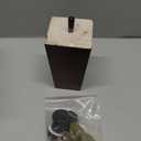 5 inch Solid Wood Furniture Legs, 4Pcs Mid-Century Modern Wooden Pyramid Replacement Feet with Threaded 5/16'' Hanger Bolts & Mounting Plate & Screws for Sofa Couch Chair Recliner (Walnut)