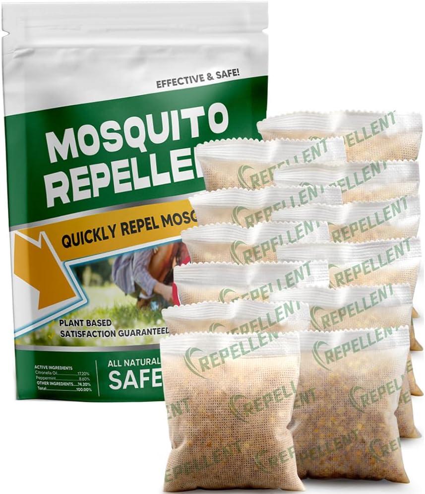 Mosquito Repellent Outdoor Patio, Mosquito Repellent Indoor, Keep Mosquitoes Away, Mosquitoes Repellent for Room, Safe for Kids & Pets, 3 Months Protection, Covers 120 Sq Ft, 12 Packs